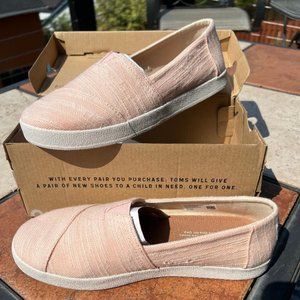 Tom's Avalon Bloom Slubby Cotton Wms Size 7